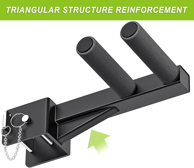 Dip Bar Attachment for Power Rack, Non-Slip Wide & Narrow Grip Handles, 500 lbs Capacity, Squat Rack Attachment for Dips, Inverted Rows, Push-Ups