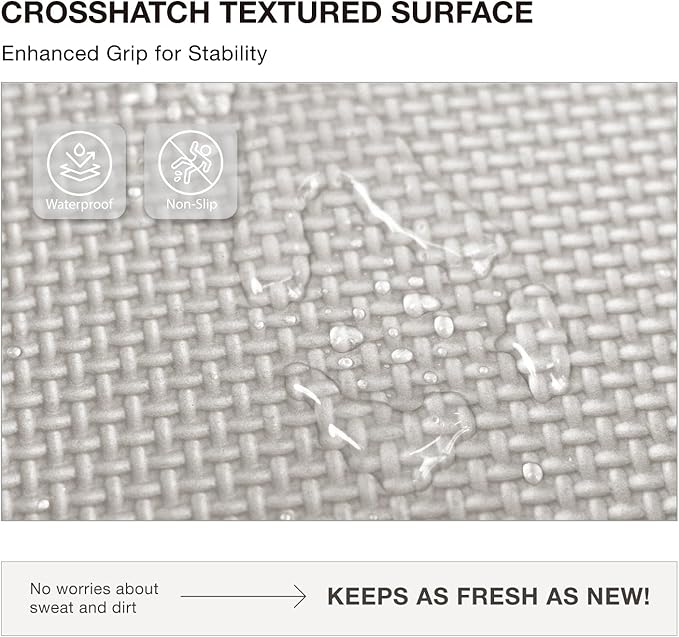 AIRHOP 12x12In Thick 18 Tiles Gym Floor Mat, High-Density EVA Foam Puzzle Gym Mat, Interlocking Foam Floor Tiles for Home Gym Exercise Equipment, Play Workout Garage Kitchen Flooring