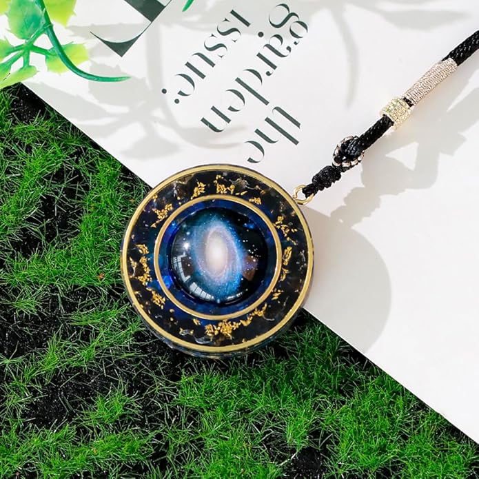 Day Day Up Orgonite Necklace - Sri Yantra Rotatable Pendant For Anti Stress Anxiety & Meditation - Malachite And Tiger Stone For Spiritual Healing & Positive Energy