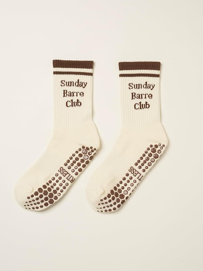 Crew Half Calf Grip Socks, Cutest Fruits Pilates Socks, Ruffle socks, Non-Slip, Barre Yoga Fitness