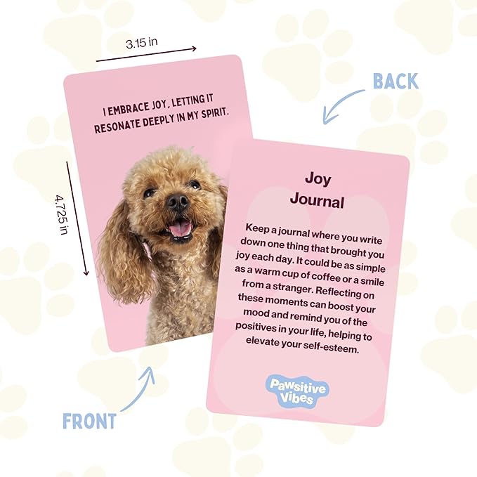 Daily Motivational and Inspirational Cards for Dog Lovers | Uplifting Positive Affirmations & Proven Techniques for Stress & Anxiety Relief | Dog Mom Gift for Women | Self Care Gifts for Women, Friend