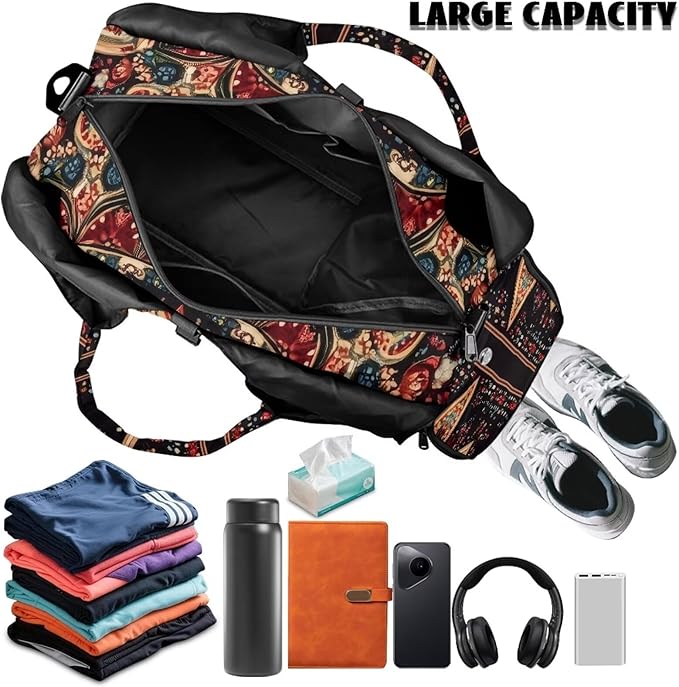 Yoga Mat Bag for Women Men Large Carryall Tote with Adjustable Shoulder Strap for Gym Yoga Travel Pilates Office