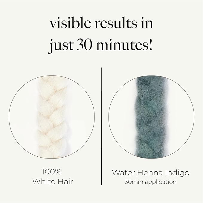 Korean Indigo Hair Dye 1 Sets 4.4 fl oz (130g) - 30 min and Easy Application, PPD-free, Synthetic dye-free liquid Formula, Made in Korea,