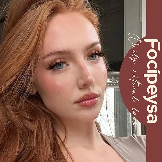 Focipeysa Brown Lash Clusters Wispy Eyelash Extensions Spiky Lash Extension Natural Eyelash Extension 10-16mm Eyelash Clusters Brown Fairy Individual Lashes Clusters C Curly DIY Salon Effect Lashes