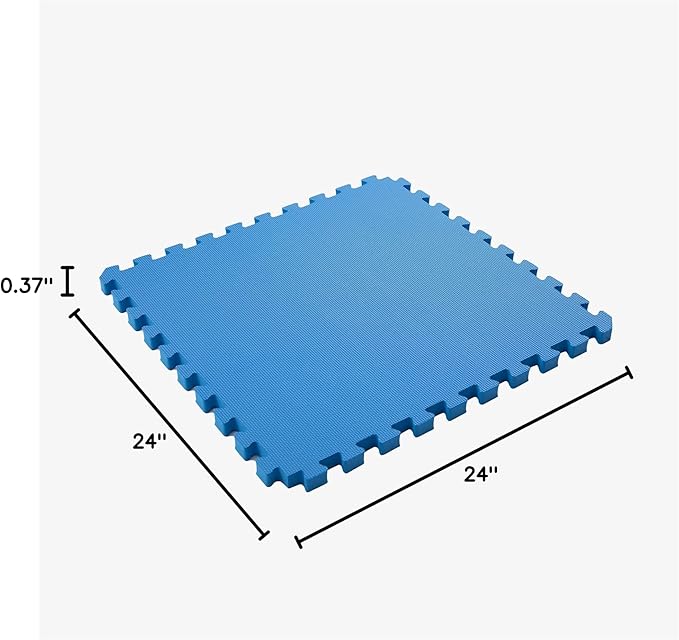 IncStores Fitness Foam Flooring Tiles | Low-Profile Interlocking Foam Tiles for Lightweight Floor Protection in Your Home Gym, Playroom, and More