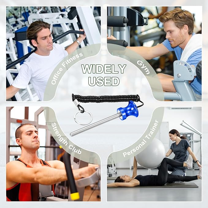 Weight Stack Pin, Weight Gym Pin Strength Training Equipment Replacement with Pull Rope for Commercial Home