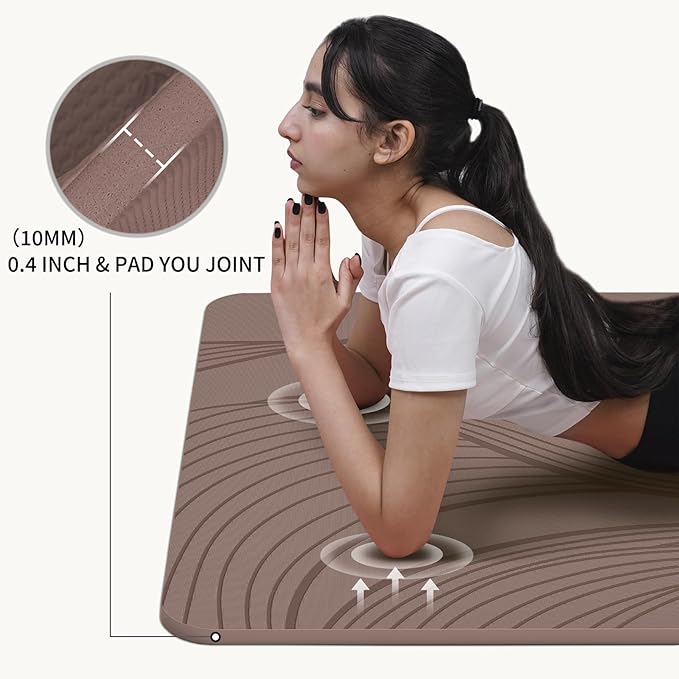 Large Yoga Mat-72’x36’x0.4’ Extra Width & Thick,Comfortable,Non-Slip Exercise Mat-Works Great on All Floor for Stretching,Yoga Studio,Gym or Home Workouts