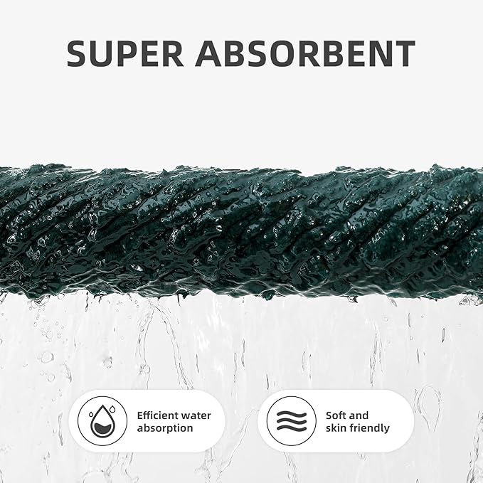 40x80 Inches Oversized Bath Sheets Extra Large Bath Towels Set of 2 for Adults Super Soft Quick Dry Lightweight Lint Free Absorbent Stripe Microfiber Shower Towels (Dark Green, 2 Piece)