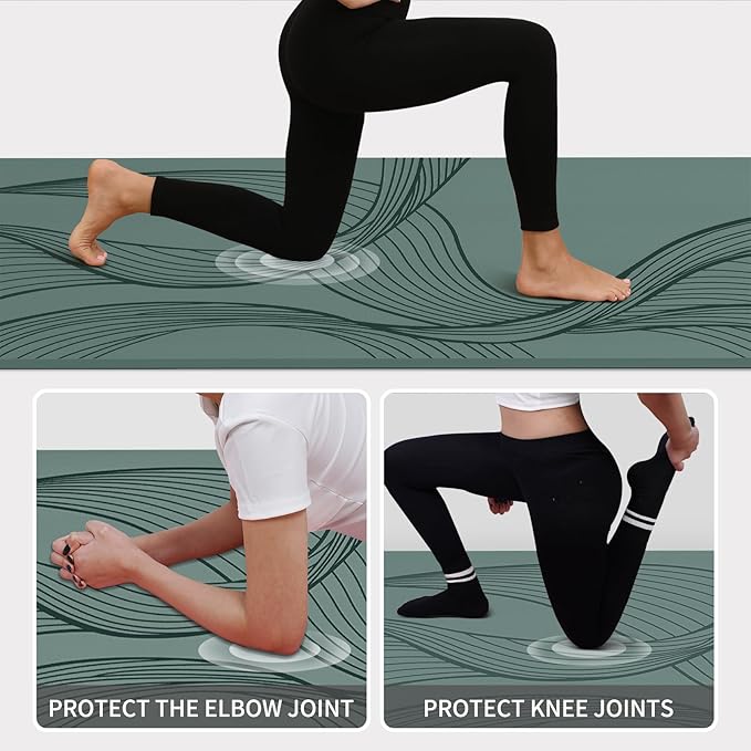 Large Yoga Mat-72’x36’x0.4’ Extra Width & Thick,Comfortable,Non-Slip Exercise Mat-Works Great on All Floor for Stretching,Yoga Studio,Gym or Home Workouts