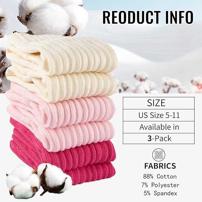 COOVAN Grip Pilates Socks for Women 3 Pairs Yoga Slouch Crew Long Scrunch Slipper Socks for Barre Ballet Dance Hospital