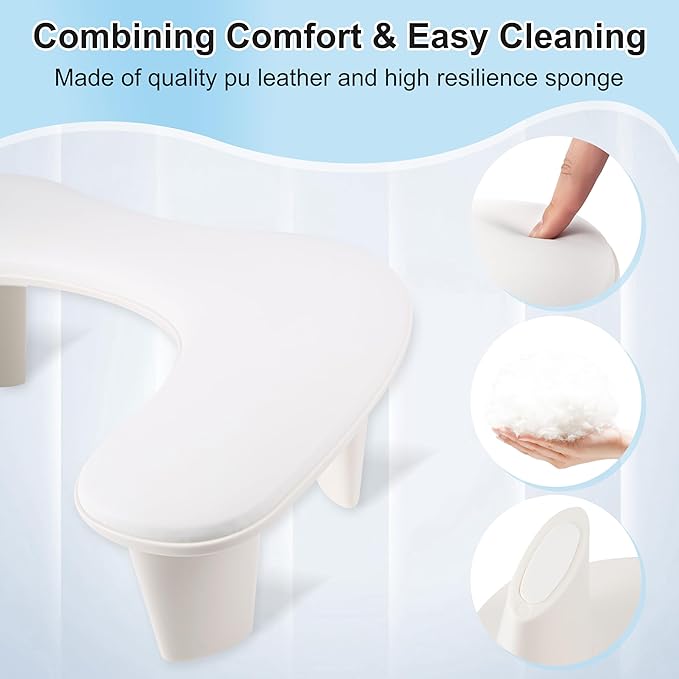 Arm Rest for Nails Tech, U-Shaped PU Leather Hand Rest for Nails Tech, Comfortable Microfiber Nail Hand Rest Stand, Manicure Hand Rest, White Hand Rest Pillow for Manicurists