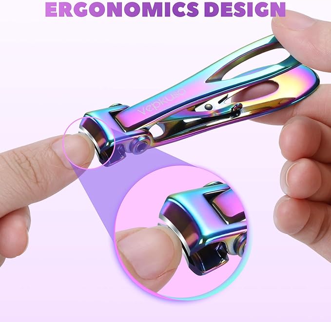 Toenail Clippers for Thick Toenails for Seniors – Vepkuso Ultra Sharp Nail Clippers for Women Large German Fingernail Clippers Cutter Set for Tough Nails, Men, Adult