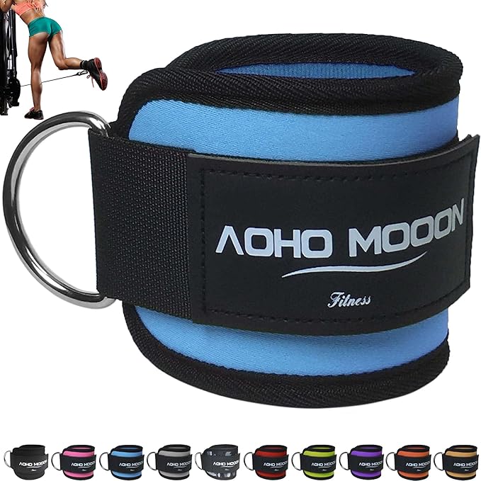 Comfortable Adjustable Ankle Straps for Cable Machines Women, Gym Workout Leg Strap, Glute Cuff, Ankle Cuffs for Glute Workouts, Foot Straps for Kickback, One Size Fit All