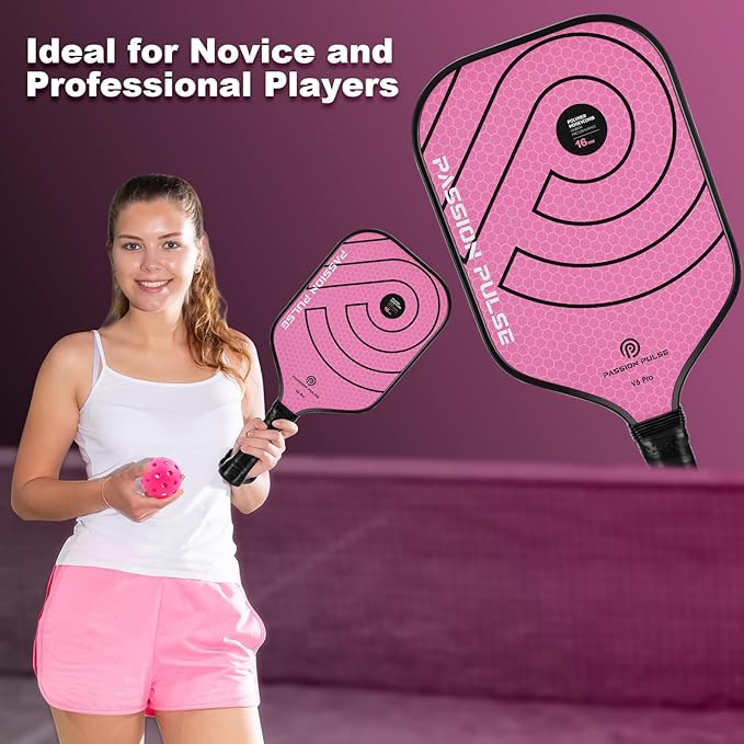 Pickleball Paddles 2025,Raw Carbon Fiber Surface(CFS) 16mm T700 High Grit & Spin, Pro Pickle Ball Paddles Designed for Ultimate Spin & Consistency