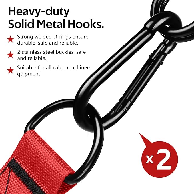 WALITO Exercise Handles, Replacement Cable Machine Attachments for Home Gym Equipment, Pulley System, Pilates, Resistance Bands, Strength Trainer, Heavy Duty Working Out Handles