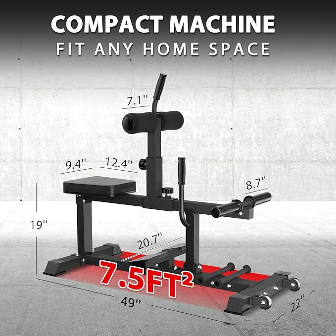 GMWD Adjustable Seated Calf Raise Machine with Band Pegs for Leg Training and Exercise - Home Gym Equipment