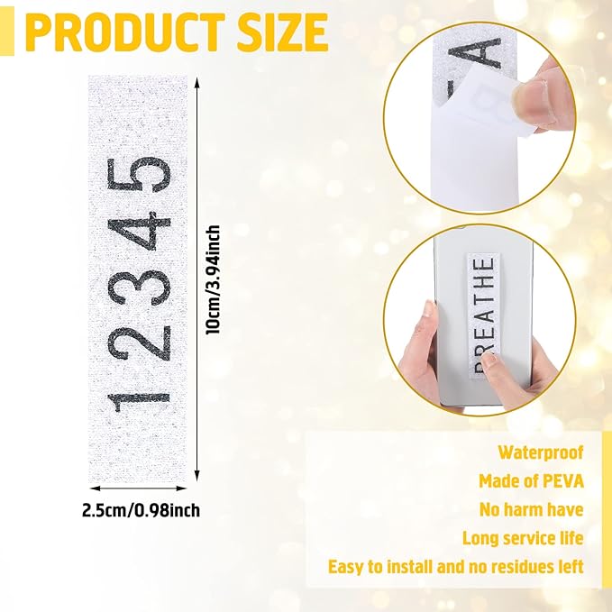 Crtiin 50 Pieces Anxiety Sensory Stickers for Anxiety Relief Items Mental Health Stickers Fidget Textured Strips for Office Desk Relieve Adult Stress(White Back)