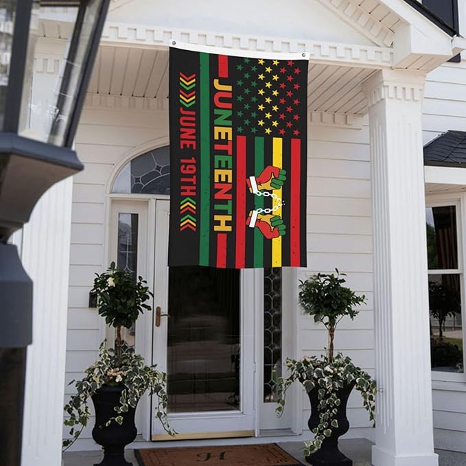 Juneteenth Flag for outside 3x5 Ft juneteenth decorations outdoor african american flag Farmhouse Yard Indoor/Outdoor Banner Decor Gifts