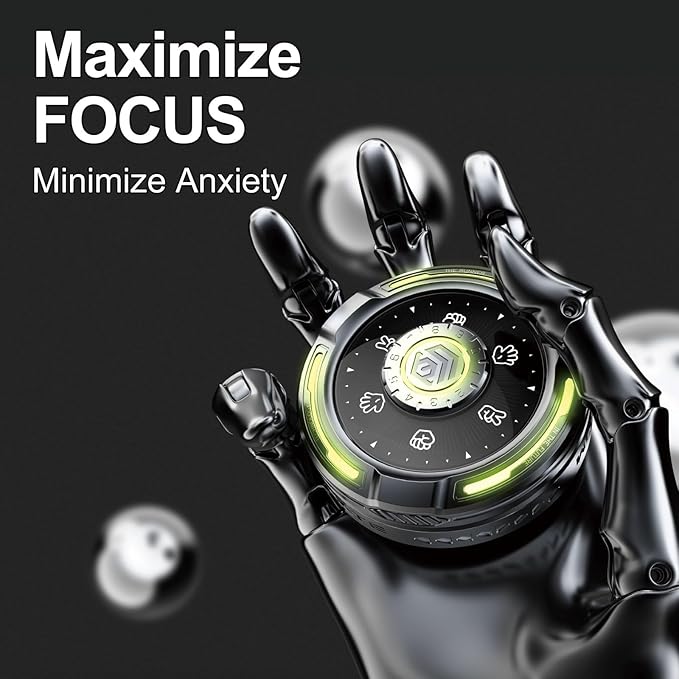 Fidget Spinner for Adults and Kids - Stress Anxiety ADHD Relief Toy, Spinning Decision-Making Gift (Black)