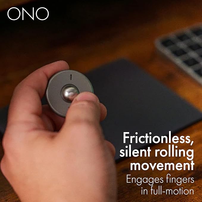 ONO Scroller- Handheld Fidget Toy for Adults | Help Relieve Stress, Anxiety, Tension | Promotes Focus, Clarity | Compact, Portable Design (Natural - Titanium)