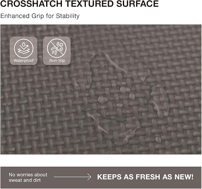 AIRHOP 18 Tiles Gym Floor Mat, EVA Foam Puzzle Gym Mat, High-Density Interlocking Foam Floor Tiles for Home Gym, Play Workout Garage Kitchen Flooring