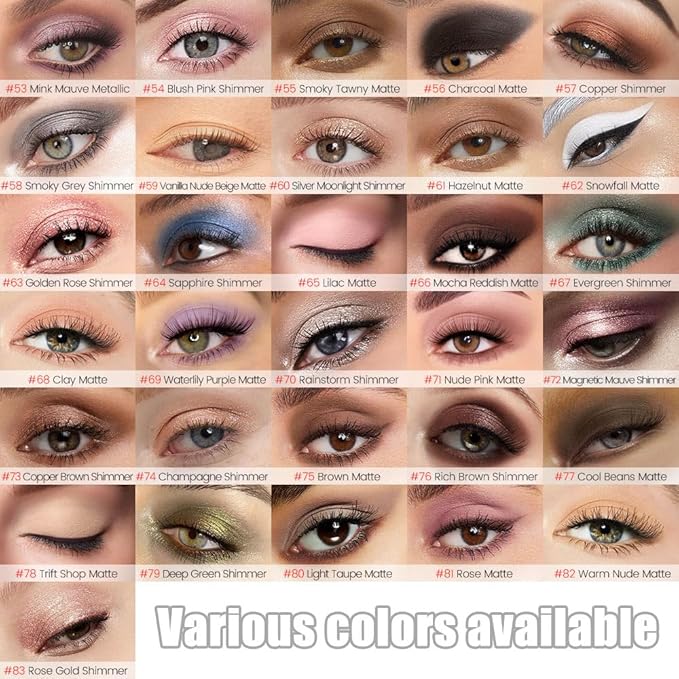 Kaely 8Pcs Cream Eye Shadow Sticks Set, Matte Eyeliner Pencil Eyeshadow Palette Makeup, Eye Highlighter Brightener Stick for Older Women Waterproof Pigmented, sombras para ojos, New-12