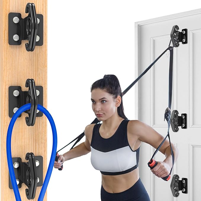 Resistance Band Wall Anchor Set,No Weld Wall Mount for Exercise Bands & Suspension Straps Resistance Band Wall Mount System Compact Strength Training Kit for Home Gym Workouts & Physical Therapy