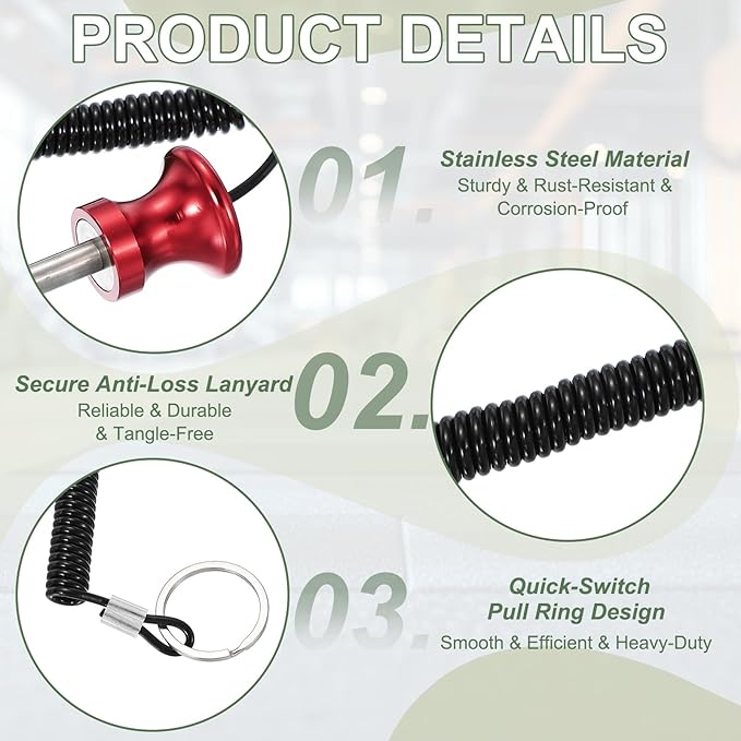 Weight Stack Pin, Weight Gym Pin Strength Training Equipment Replacement with Pull Rope for Commercial Home