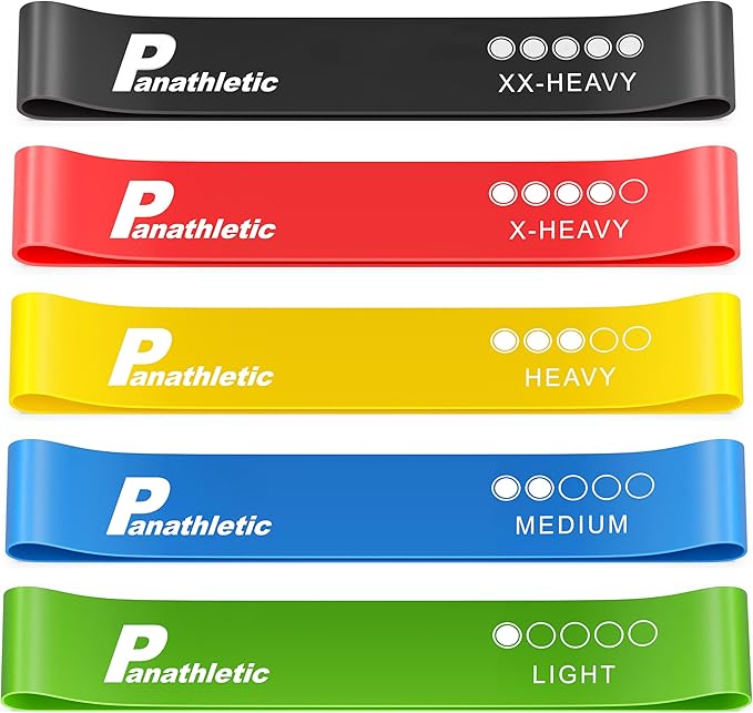 Resistance Bands, Set of 5 Bands – 5 Different Resistance Levels, Exercise Guide, eBook, Carry Bag – 5X Booty Loop Band for Butt and Legs Women - Fitness Stretch Band for Workout Men