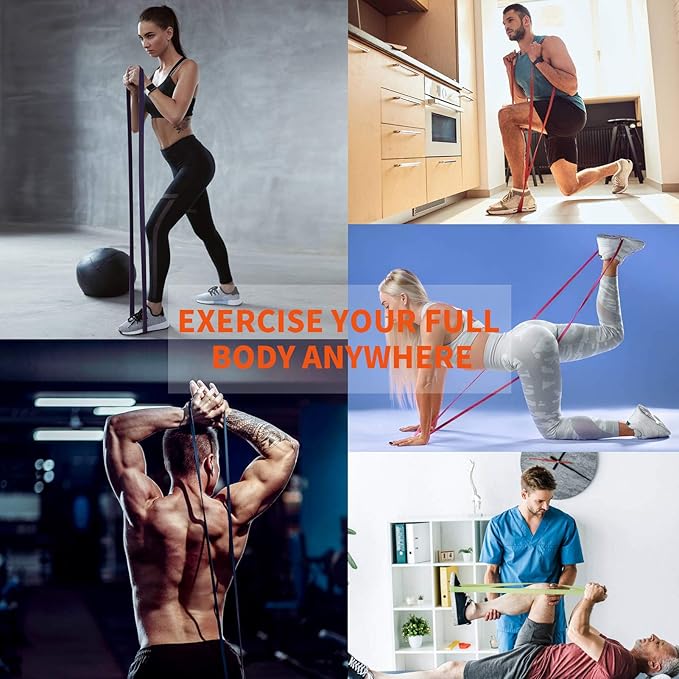 VAFOTON Pull up Assist Bands,Latex Resistance Band Loop for Strength Training,Warm up,Streching,Muscels Building,Home Gym Equipment for Men and Women-Medium Level