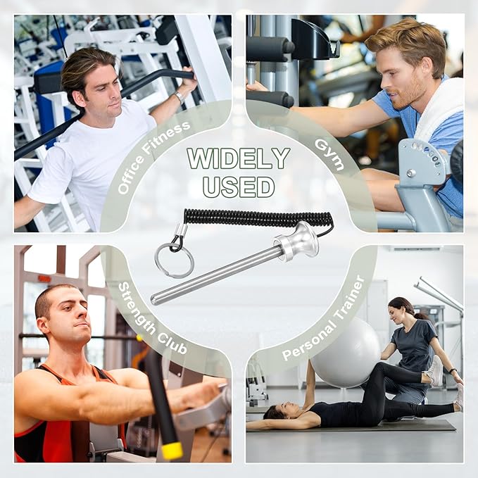 Weight Stack Pin, Weight Gym Pin Strength Training Equipment Replacement with Pull Rope for Commercial Home