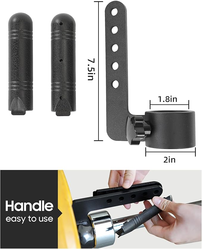 Belt Squat Collar, 2 Pack Belt Squat Attachment Fit 2" Olympic Bars, Landmine Attachment for Barbell, Deadlifts Squats Pull Ups T Bar Row Attachment