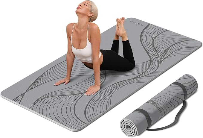 Large Yoga Mat-72’x36’x0.4’ Extra Width & Thick,Comfortable,Non-Slip Exercise Mat-Works Great on All Floor for Stretching,Yoga Studio,Gym or Home Workouts