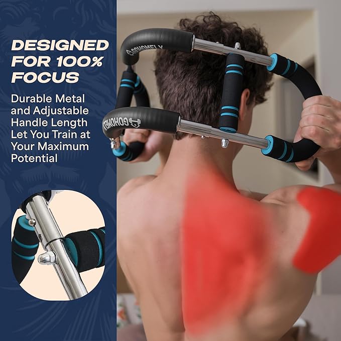 Twister Arm Trainer 20/60 & 40/90 lbs - Adjustable Chest, Arm & Upper Body Workout Bar for Home Gym Strength Training - Silent Resistance Power Twister by GOHOMELY