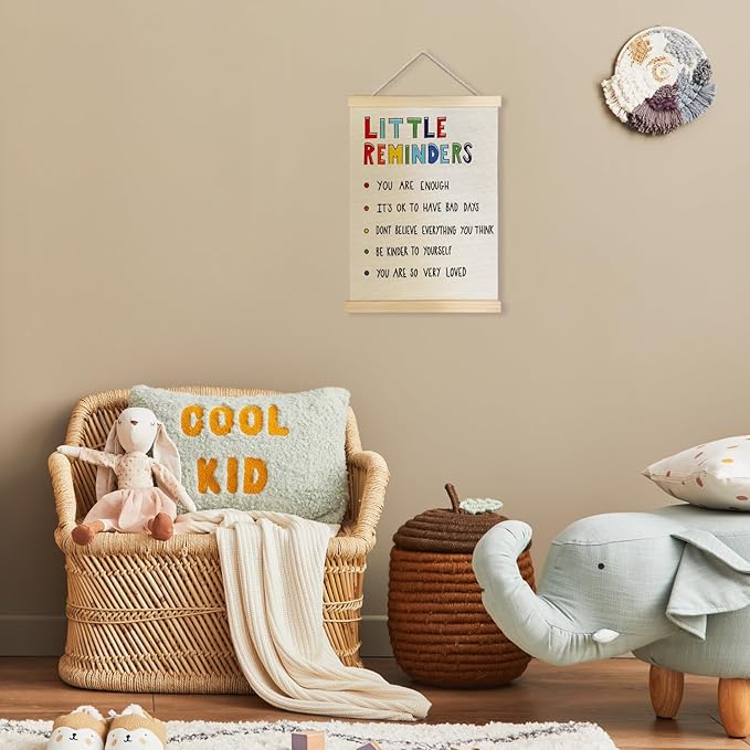 JINYO Mental Health Decor, Little Reminders Inspirational Wall Art Poster, Positive Affirmations Wall Decor, Mental Health Wall Decor for Classroom Counselor Psychology Therapist Office, 12x16 Inch