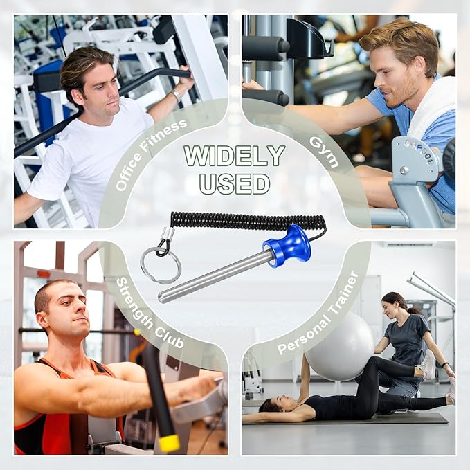 Weight Stack Pin, Weight Gym Pin Strength Training Equipment Replacement with Pull Rope for Home Gym Club