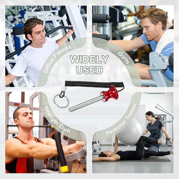 Weight Stack Pin, Weight Gym Pin Strength Training Equipment Replacement with Pull Rope for Commercial Home