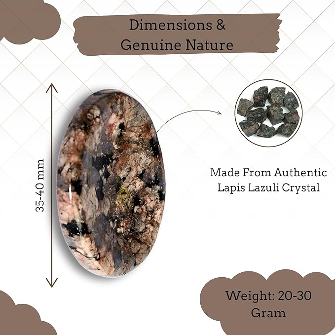 Que Sera Worry Stones – Crystal Thumb Worry Stone for Anguish, Stress – Relaxing & Soothing Balance Stones for Meditation, Relief – Healing Stones & Crystals for Men, Women
