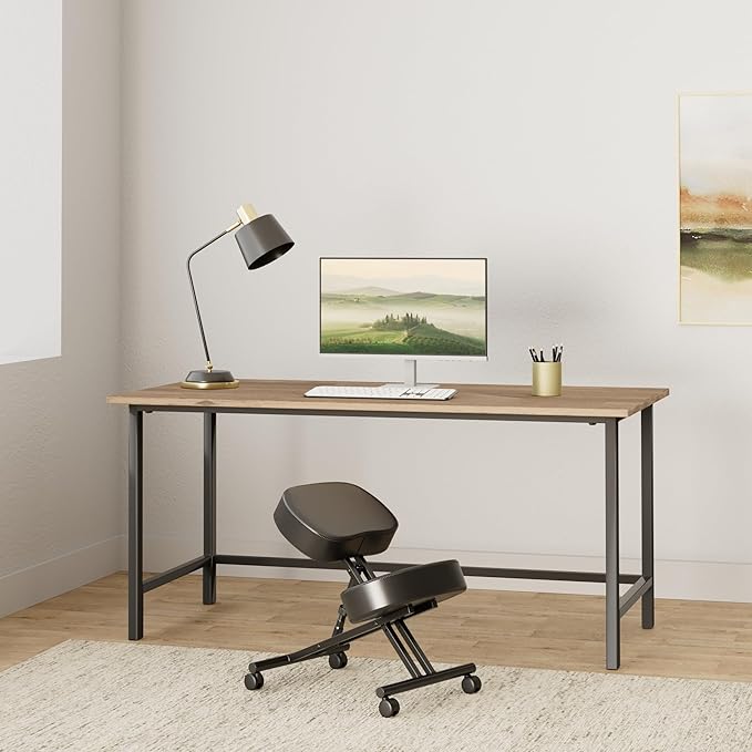 Kneeling Chair Ergonomic for Office, Adjustable Stool for Home and Office - Improve Your Posture with an Angled Seat - Thick Moulded Foam Cushions - Brake and Smooth Gliding Casters