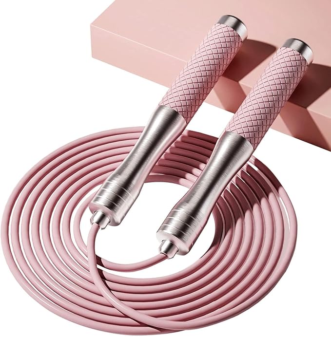 ๐๐ฉ๐๐๐ ๐๐ฎ๐ฆ๐ฉ ๐๐จ๐ฉ๐ ๐๐จ๐ซ ๐
๐ข๐ญ๐ง๐๐ฌ๐ฌ - Skipping Rope for Women Men Exercise with Adjustable Length Jumping Rope and Alloy & Silicone Handles Suitable for Workout Boxing Home Gym