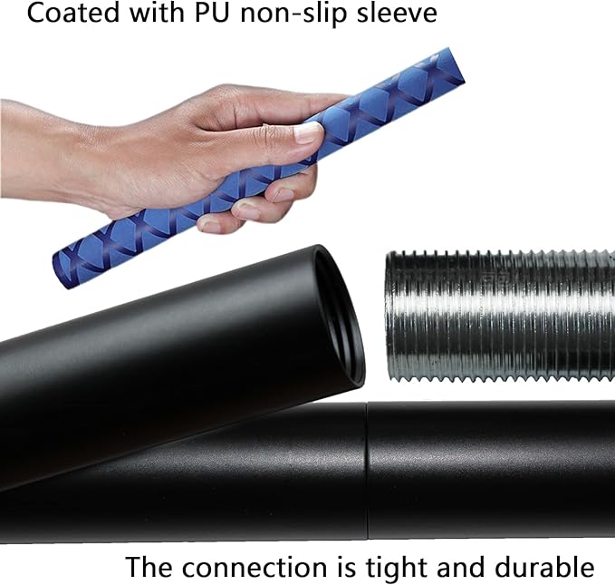 The Huang Yunming yoga stick is made of sturdy steel that is 5 feet high and an adjustable stretching stick, providing flexibility, agility, and balance. Multi functional fitness stick with 5 steel pipes