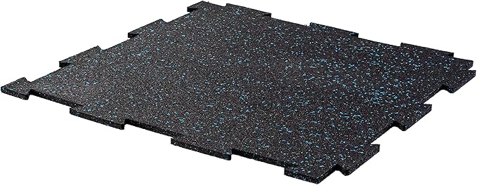 Playsafer Genaflex Lite Rubber 8mm Interlocking Tiles for Gym Flooring, Exercise Equipment, Exercise Areas - 20" X 20"