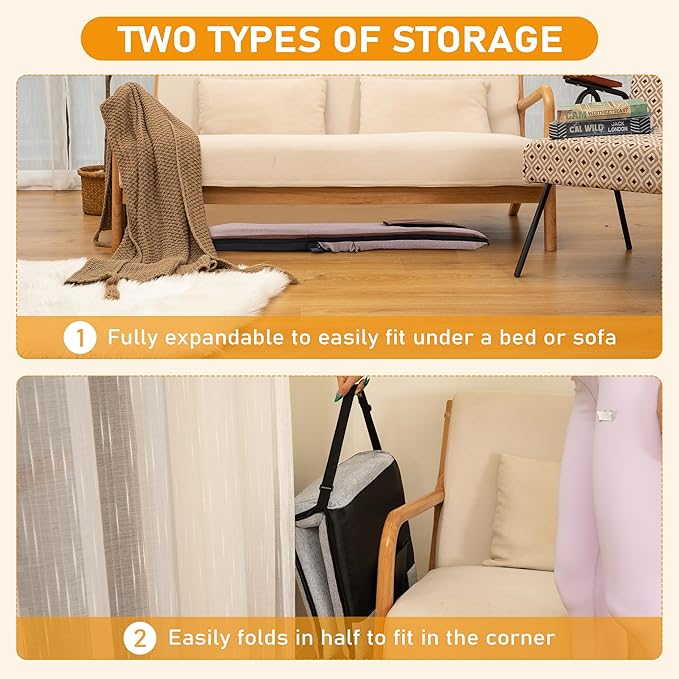 Floor Chair with Back Support 14-Position Adjustable Floor Chair Portable Ground Seating for Adults & Kids Foldable Meditation Seat with Japanese KOYO Bearings & Washable Linen Cover (Coffee)