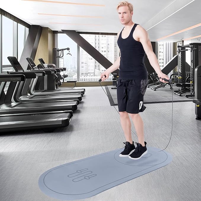Jump Rope Mat Outdoor Exercise Mat Larger Non-Slip,Workout for Home Gym Flooring, Jump Rope Pad for Indoor(50in*24in)