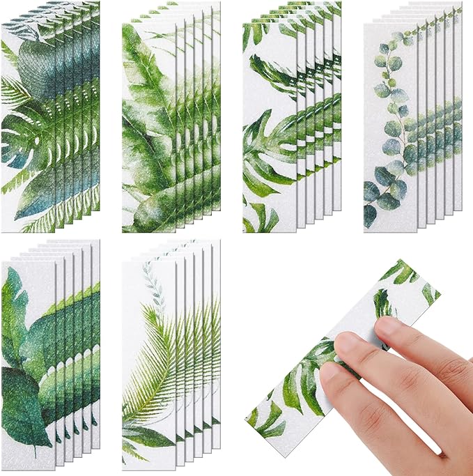 36 Pcs Anxiety Sensory Stickers Mental Health Stickers Fidget Textured Strips Toys Adhesive Tactile Calm Relief Items for Adults Desk School Counselor Classroom(Leaves Style)
