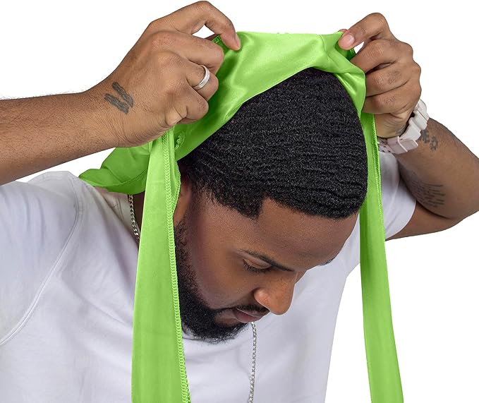 ForceWave 2 Pieces Silky Durag Pack for Men Women Waves, Premium Satin Deluxe Du-rag