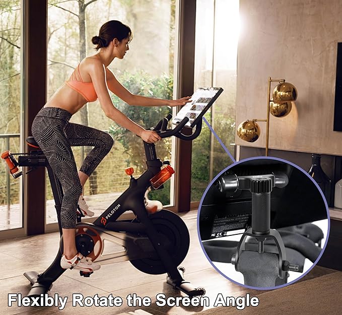 360° Pivot for Peloton Bikes Screen Accessories, Peloton Screen Swivel Mount, Peloton Swivel Screen Attachment, Easily Adjust and Rotate Movement Monitor Adjuster, Black