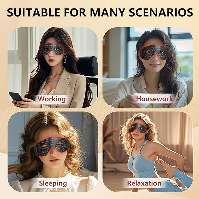 JVV Red Light Therapy for Eyes,Anti-Aging Wrinkle Reduction Dark Circle Remover, 5 Modes therapy mask, Adjustable Strap,Red & Infrared Daily Skin Rejuvenation Christmas Gifts