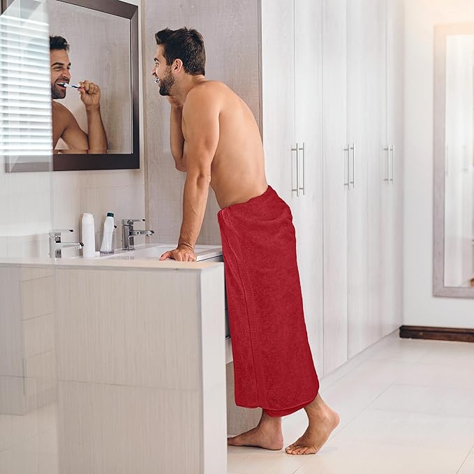 Utopia Towels Luxurious Jumbo Bath Sheet 2 Piece, 600 GSM, 35 by 70 Inches, 100% Ring Spun Cotton, Highly Absorbent and Quick Dry Extra Large Bath Towel, Super Soft Towel, Red