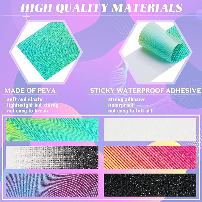 36 Pcs Anxiety Sensory Stickers Mental Health Stickers Fidget Textured Strips Toys Adhesive Tactile Calm Relief Items for Adults Desk School Counselor Classroom(Gradient Style)